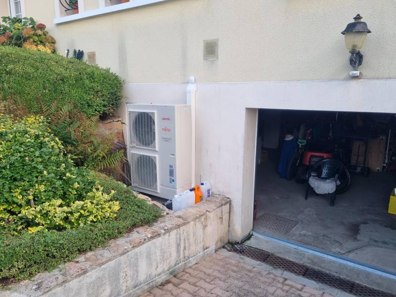 groupe extérieur pompe à chaleur double ventilo