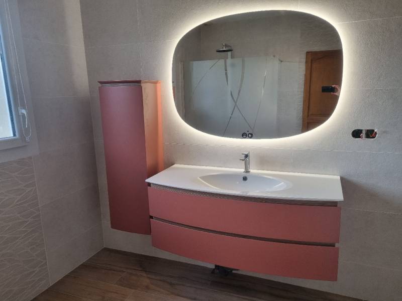 Rénovation complète d'une salle de bain à Villeneuve de Marc près de saint Jean de Bournay en Isère